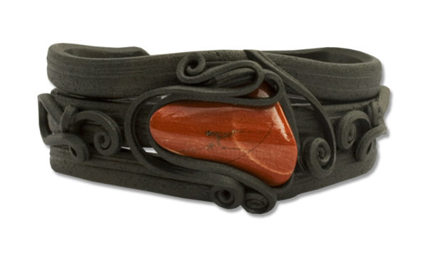 Armreifen mit Jaspis (rot)
